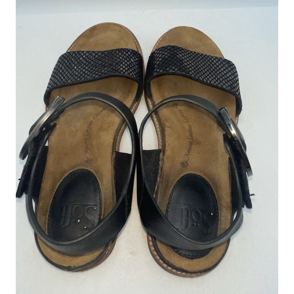 Sofft Bali Metallic Leather Sandals‎ Women Size 6M Black - Picture 14 of 16